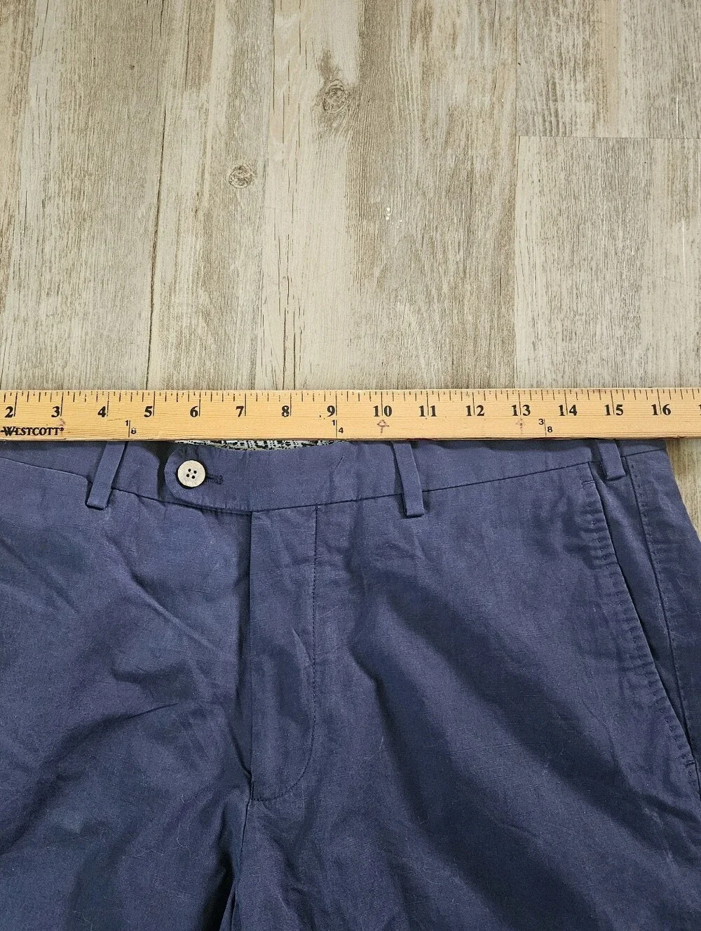 Suitsupply Navy Blue Men's Cotton Linen Blrnd Causal Dress Pants Eur 48r Medium
